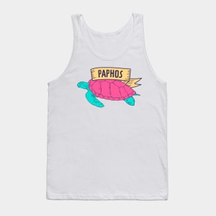 Paphos, Pafos Cyprus is my happy place turtle Tank Top